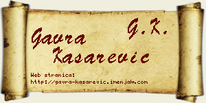 Gavra Kašarević vizit kartica